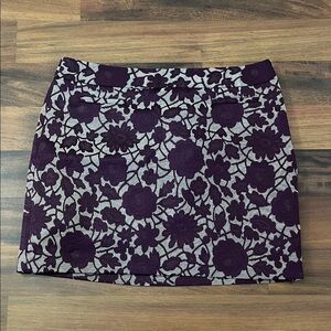 Loft Purple Floral Feminine Mini Pencil Skirt 14